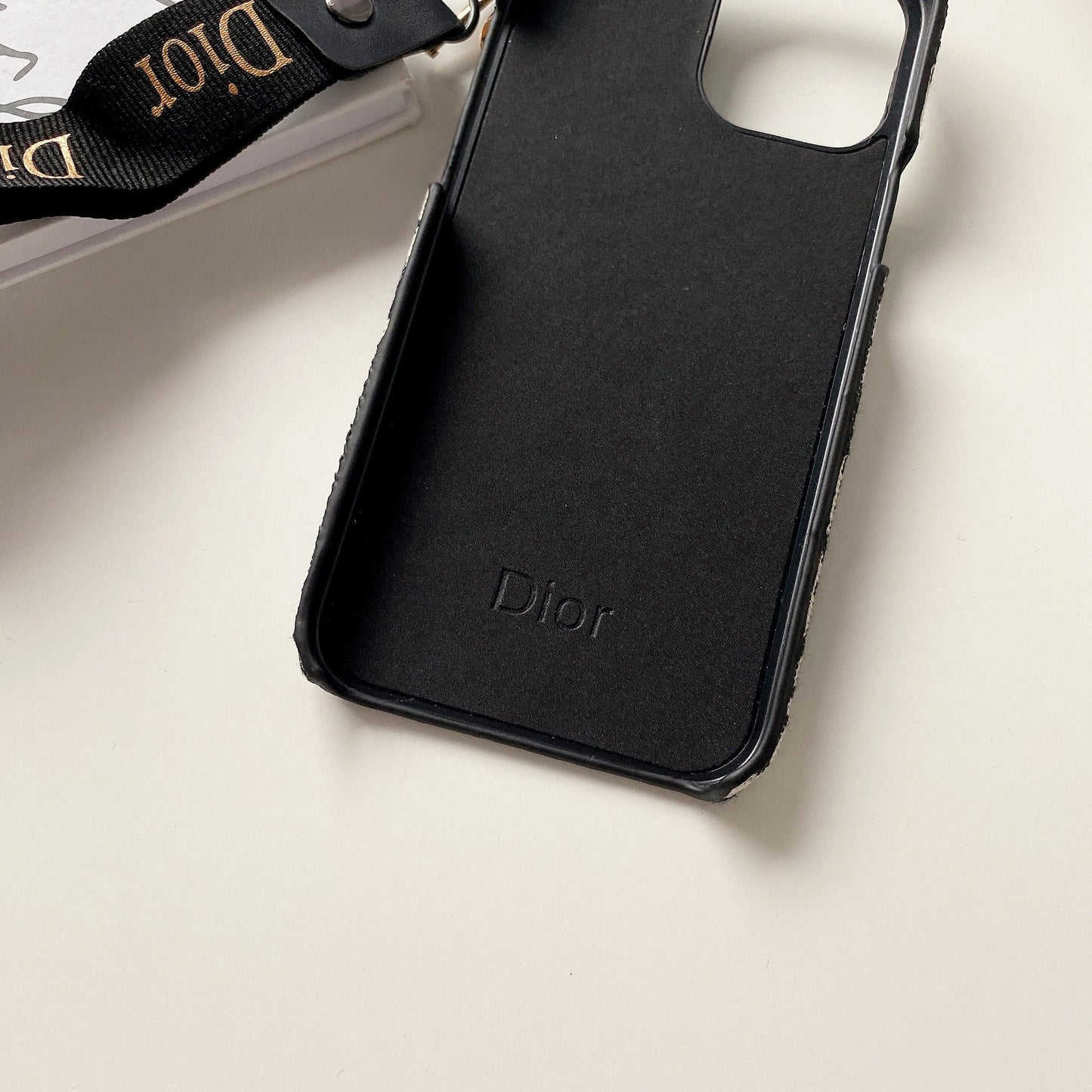 Custodia alla moda per iPhone con cinturino Black-GS240315