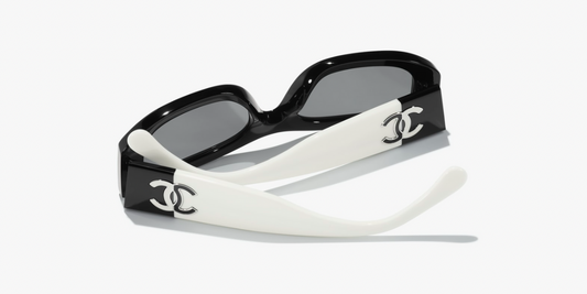 CC rechthoekige zonnebril van acetaat