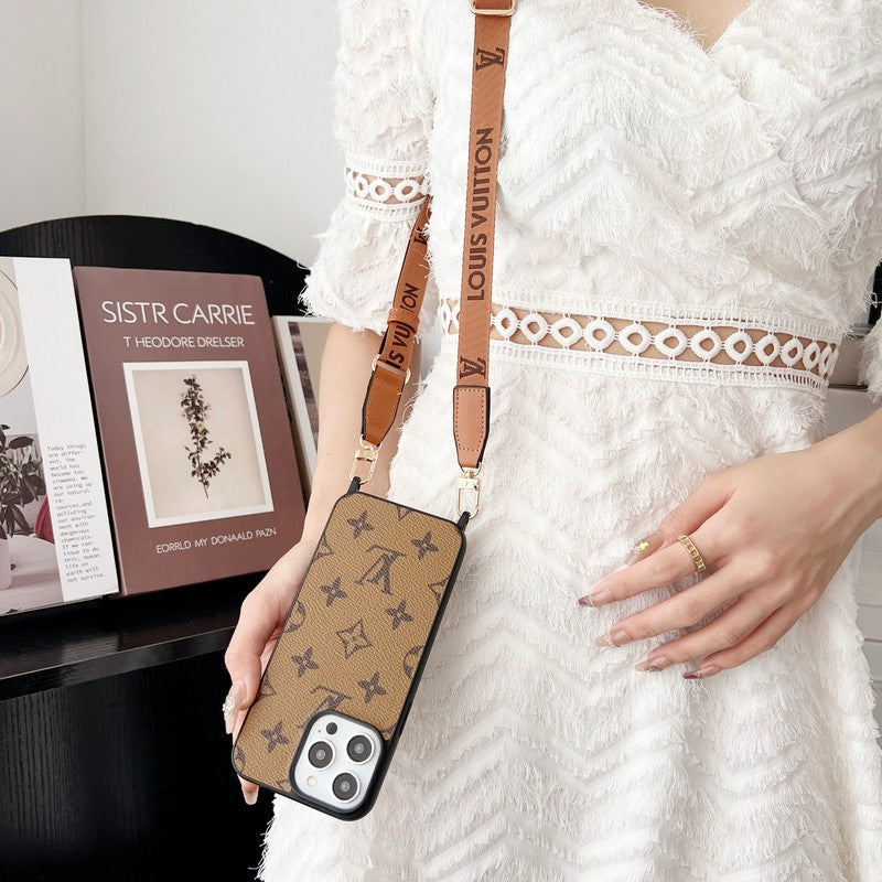 Cás iPhone Só Crossbody Brown