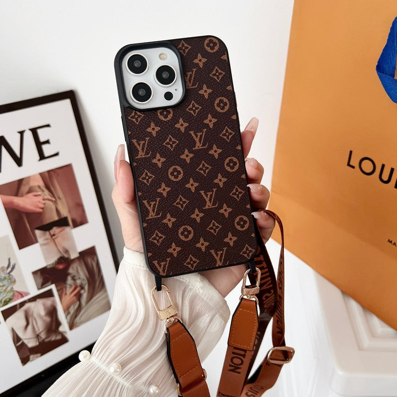 Cás iPhone Só Crossbody Brown