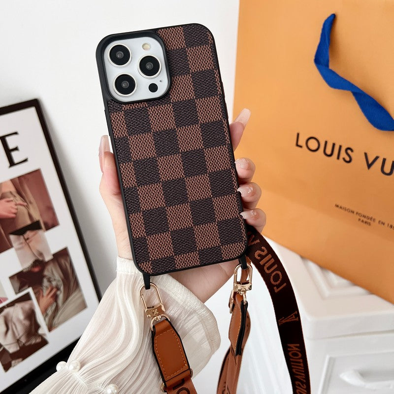 Cás iPhone Só Crossbody Brown
