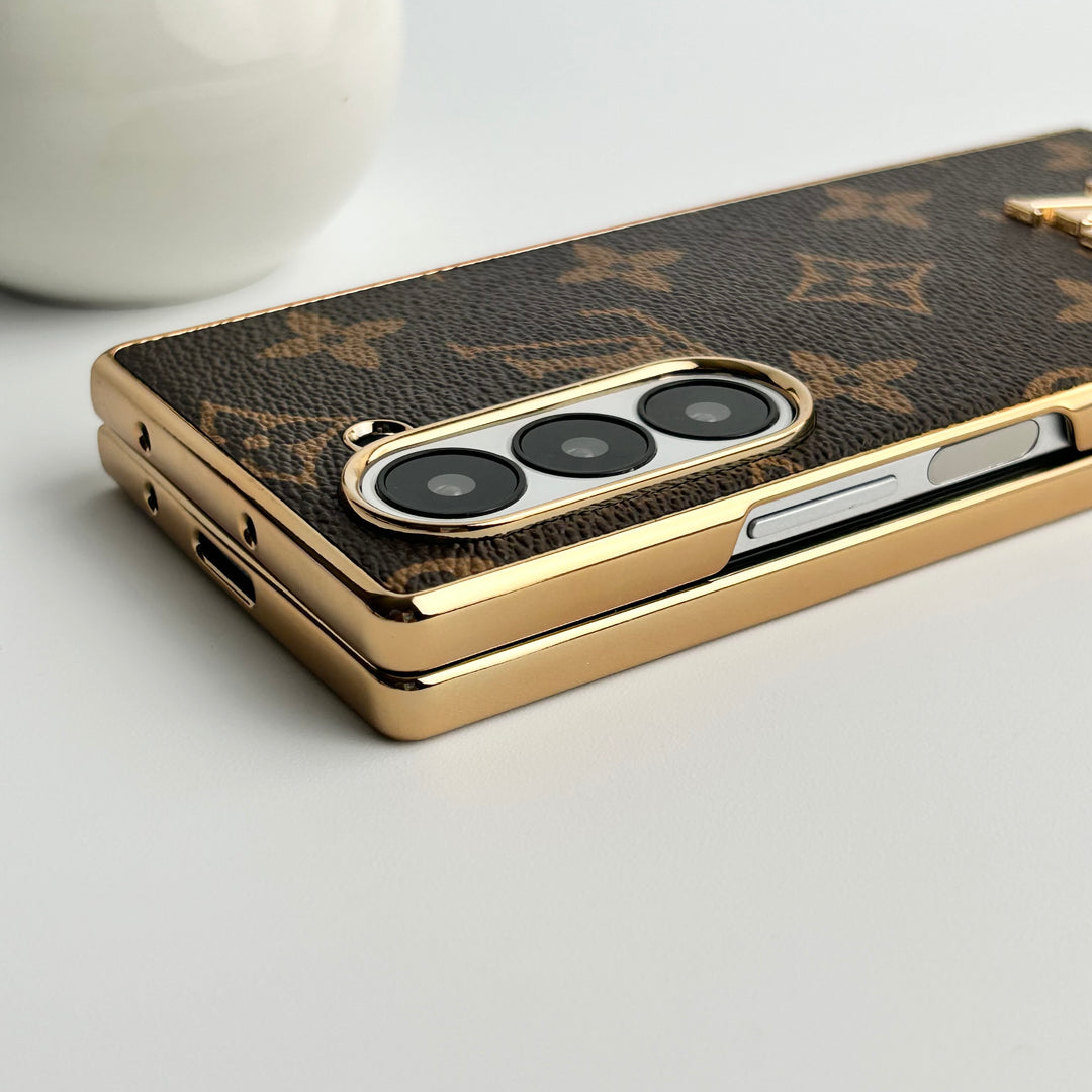 Samsung Galaxy Z Fold 6 luksus forgyldt læderetui