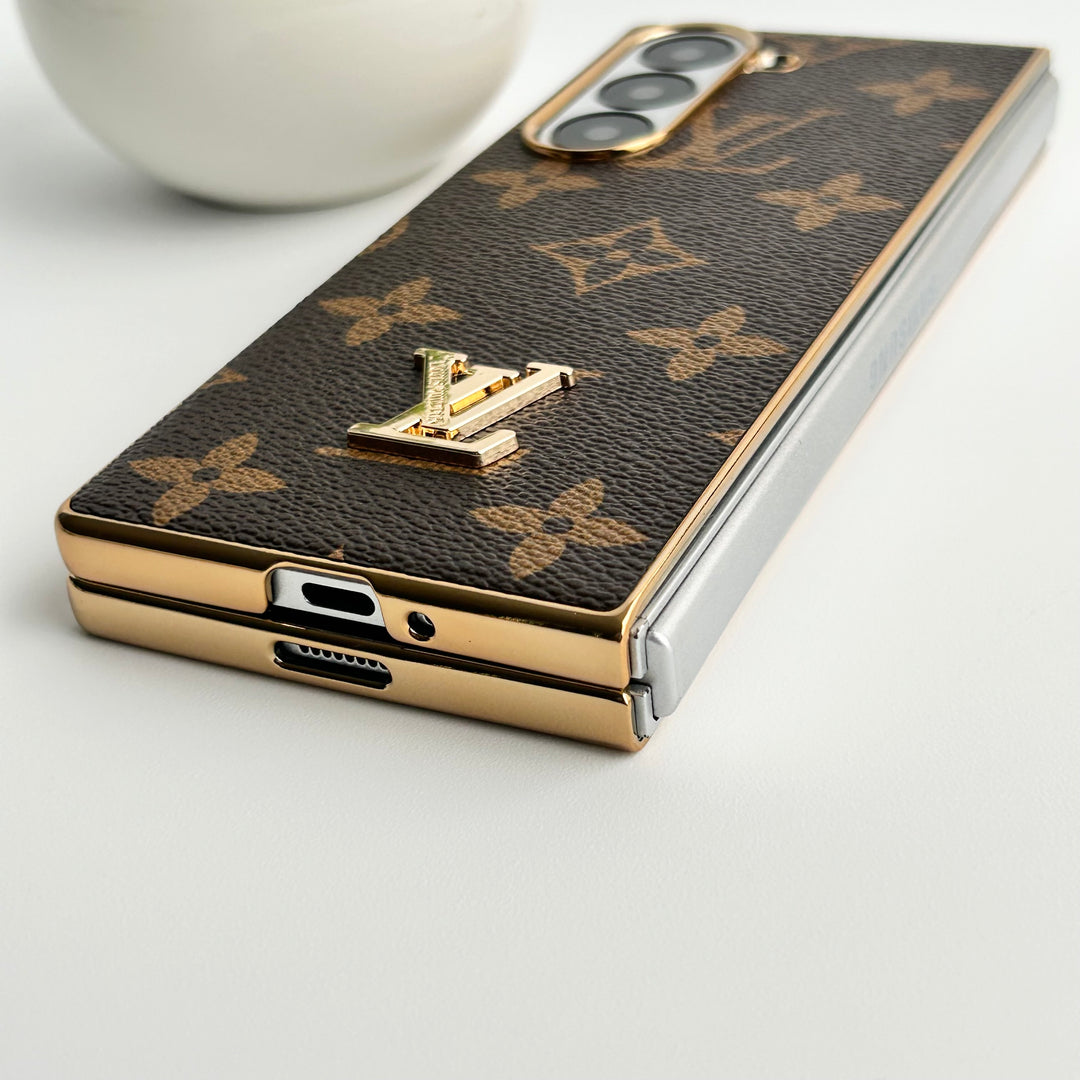 Samsung Galaxy Z Fold 6 luksus forgyldt læderetui