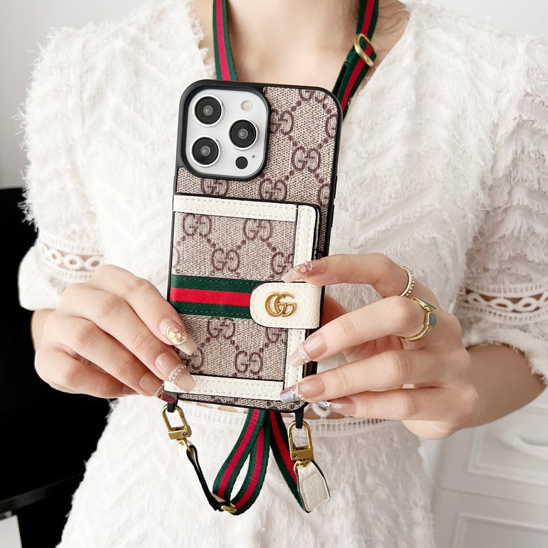 Premium Card Bag Chain Klasické pouzdro na iPhone