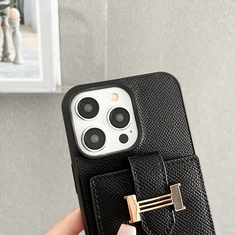 H Card Bag Šátky Kožené pouzdro na iPhone