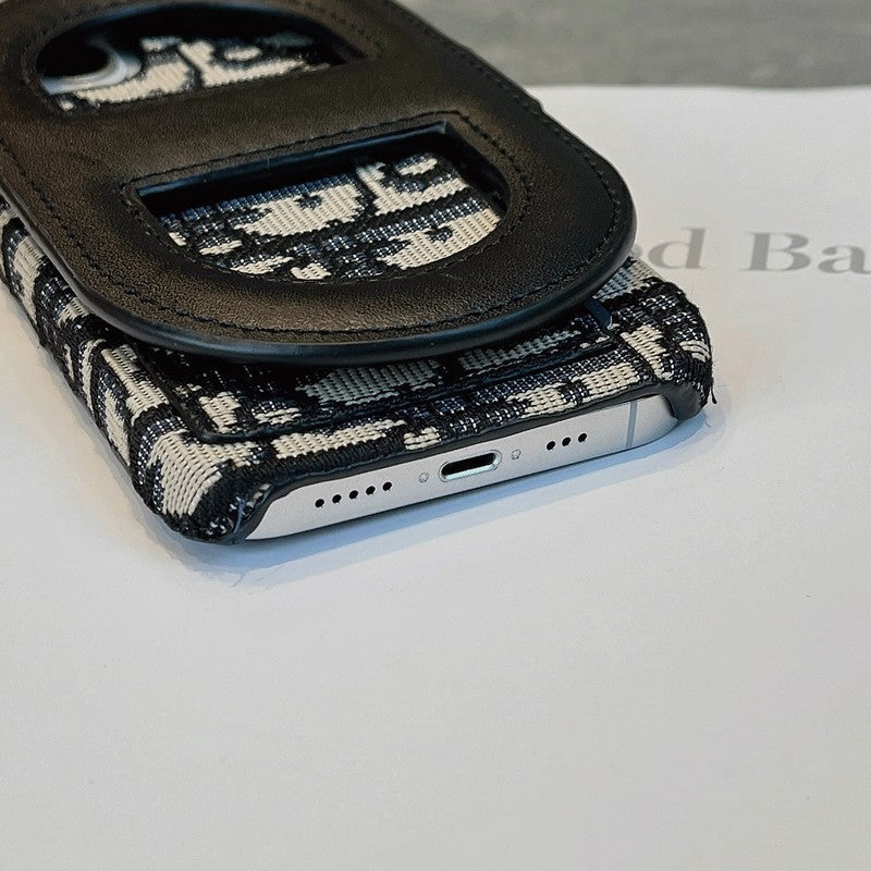 Módní Bracket Card Bag Pouzdro na iPhone