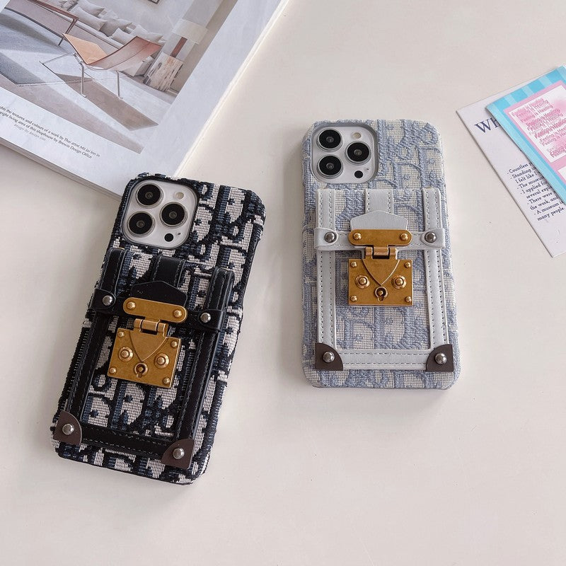 Muoti korttilaukun kangaskuori iPhonelle