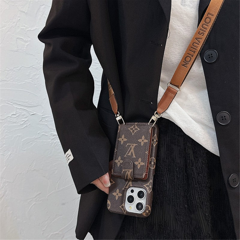 Ylellinen korttilaukku Crossbody Chain iPhone-kotelo