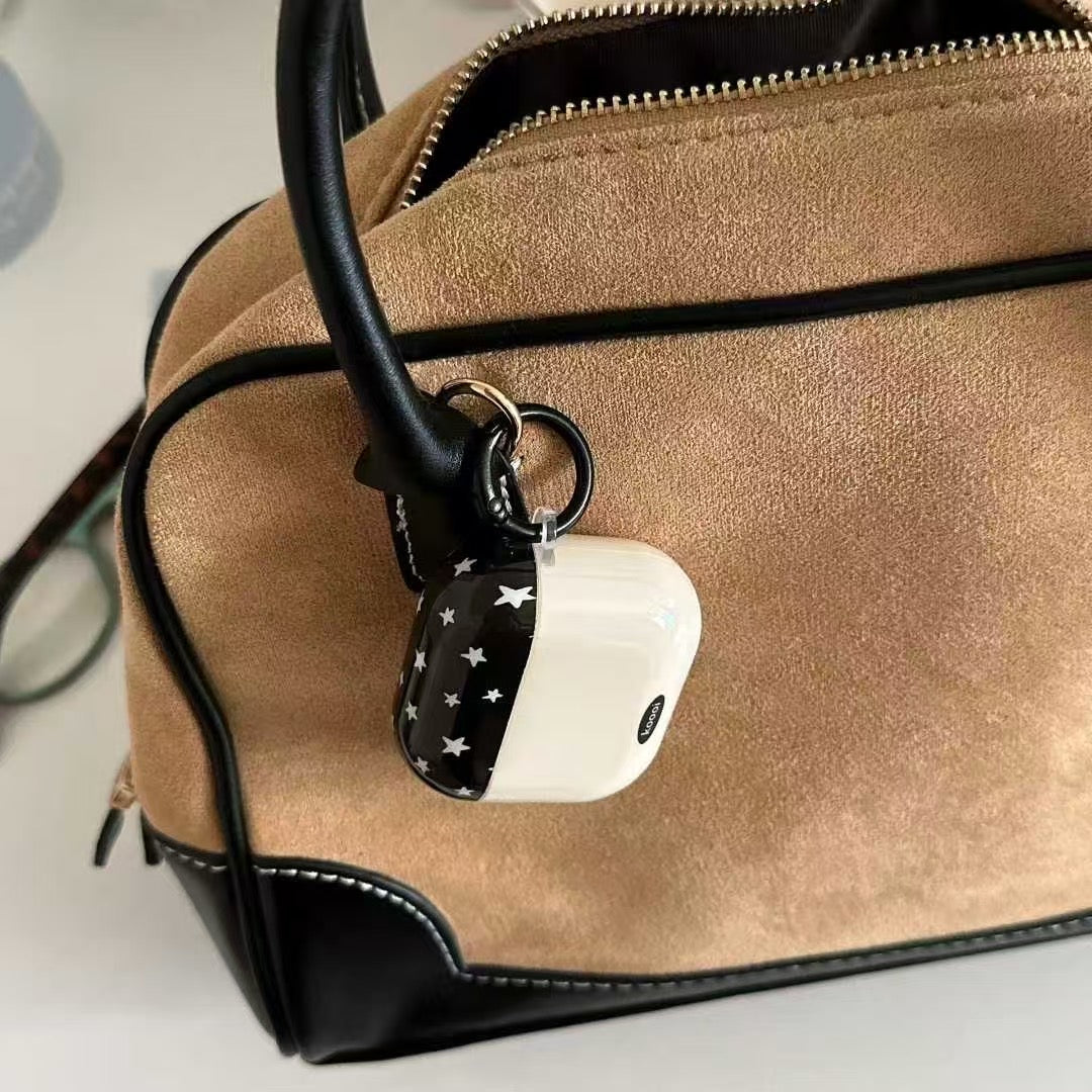 Starry Night AirPods Case with Charm – Black & White