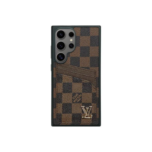 Simple Cardholder Checked Up Brown Case | Samsung