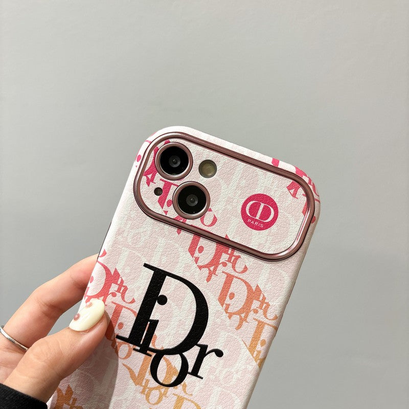 Muoti valkoinen & ruskea värillinen nahkainen iPhone-kotelo