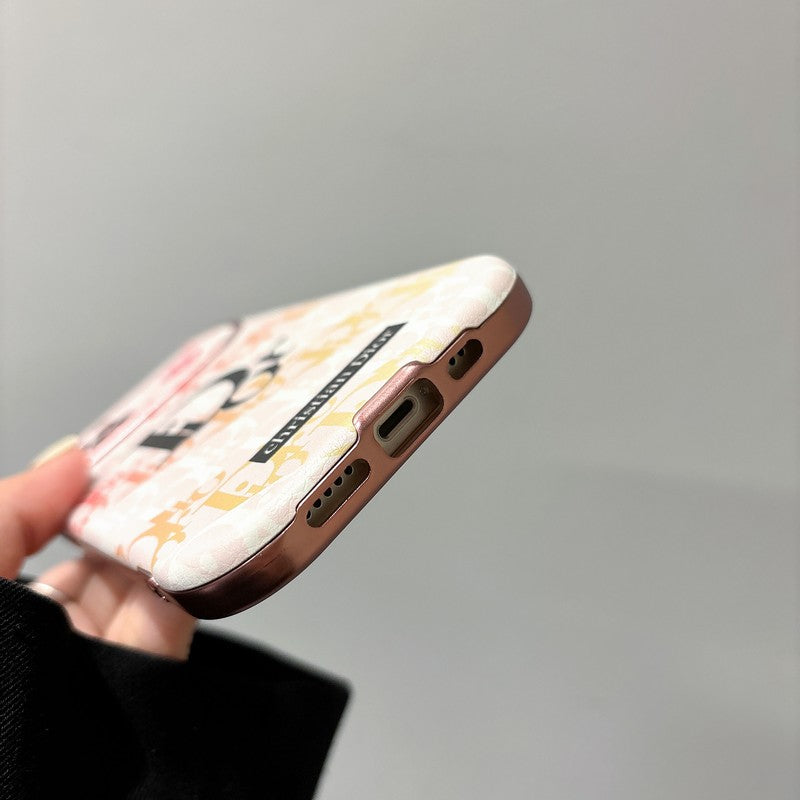 Muoti valkoinen & ruskea värillinen nahkainen iPhone-kotelo
