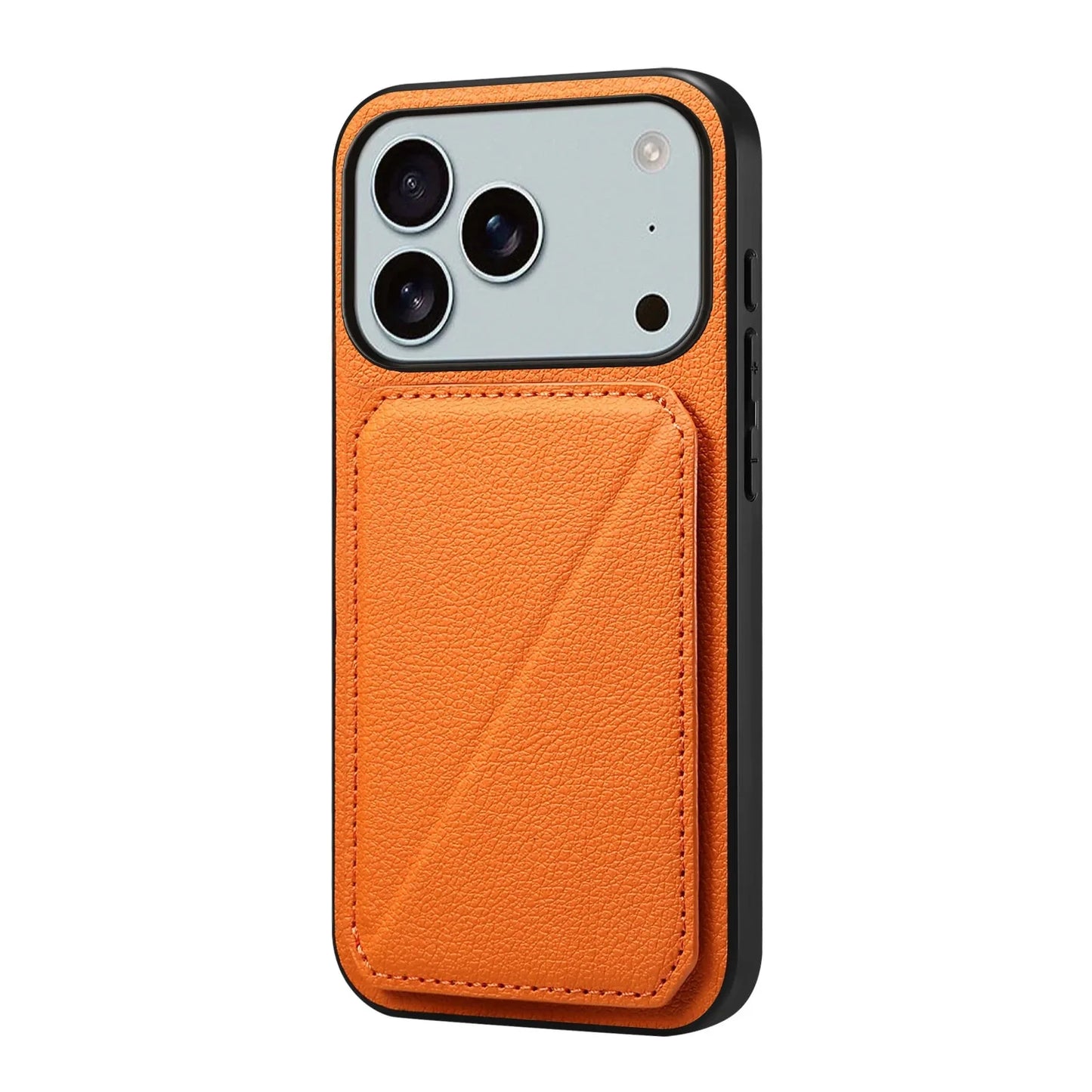 Leather Phone Case Invisible Bracket Card Holder For Cover For iPhone 17/ 16/ 15/ 14