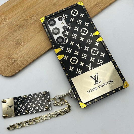 Luxury Branded Trunk Case With Chain For Samsung Galaxy S25/24/23 Series