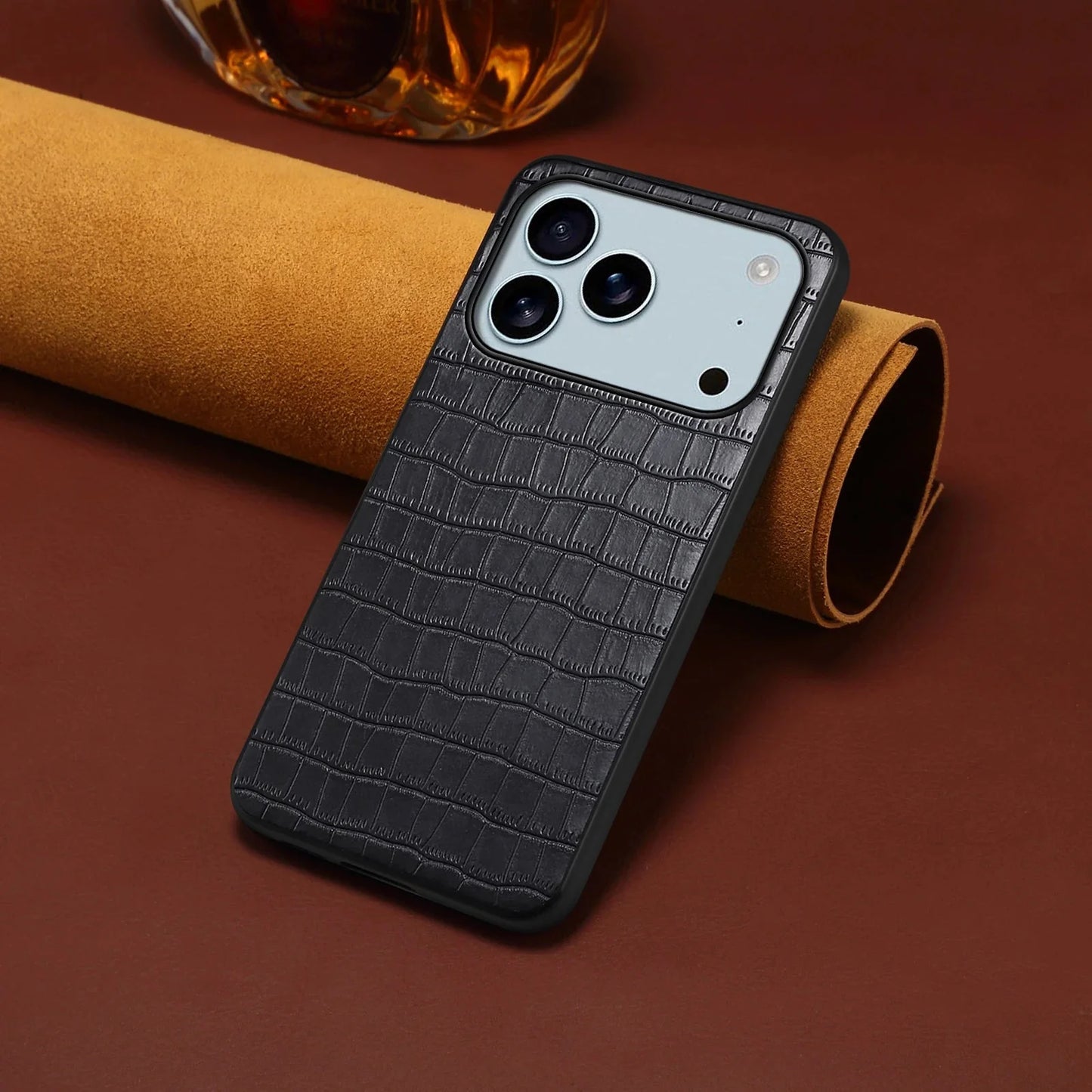3D Texture PU Leather Case for iPhone 17/ 16/ 15/ 14
