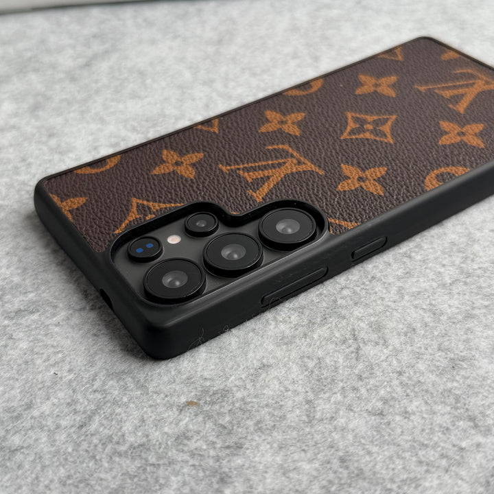 ÉTUI EN CUIR PU DE MARQUE DE LUXE POUR SAMSUNG GALAXY