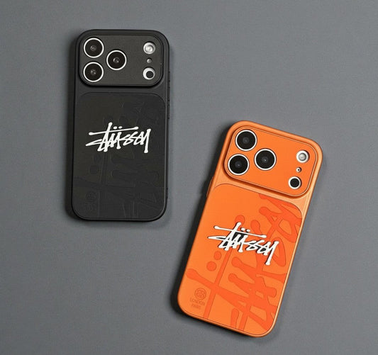 Street Script Raised Logo Case â€?Black & Orange