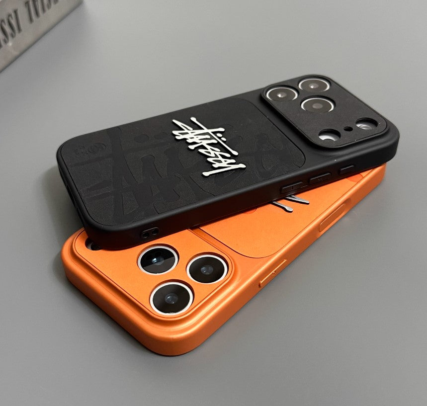Street Script Raised Logo Case â€?Black & Orange