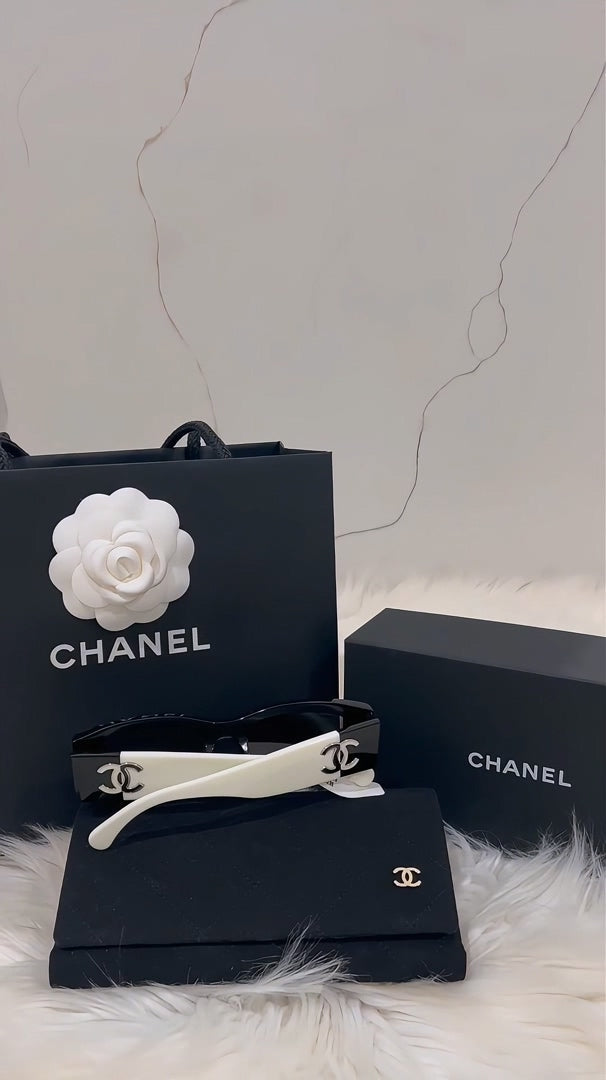 CC rechthoekige zonnebril van acetaat