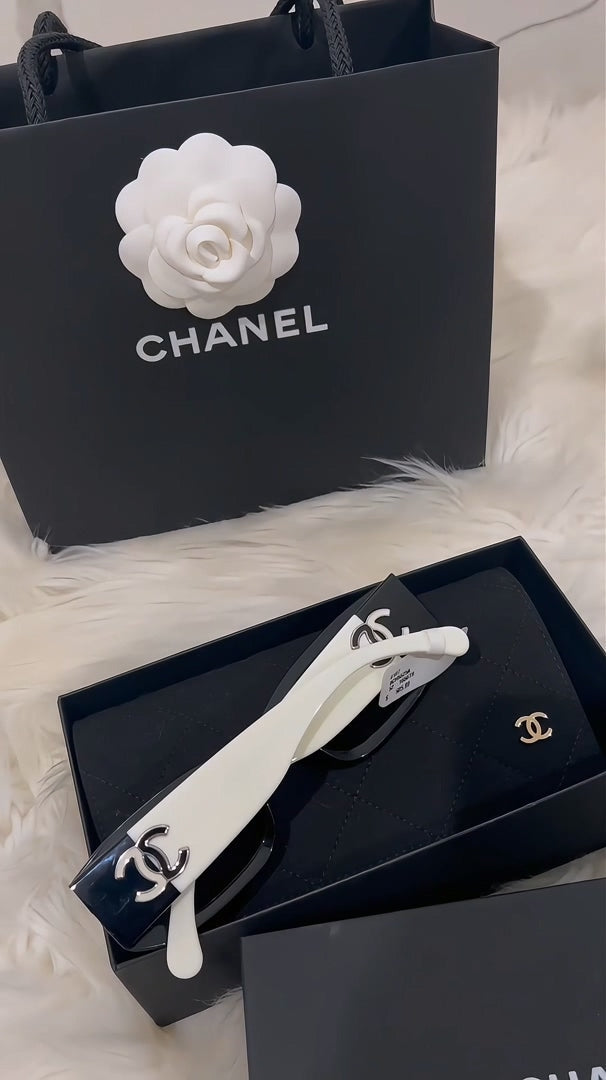 CC rechthoekige zonnebril van acetaat