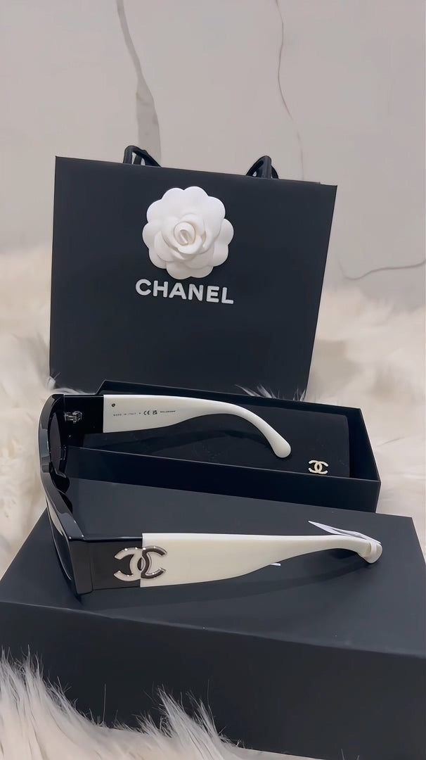 CC rechthoekige zonnebril van acetaat