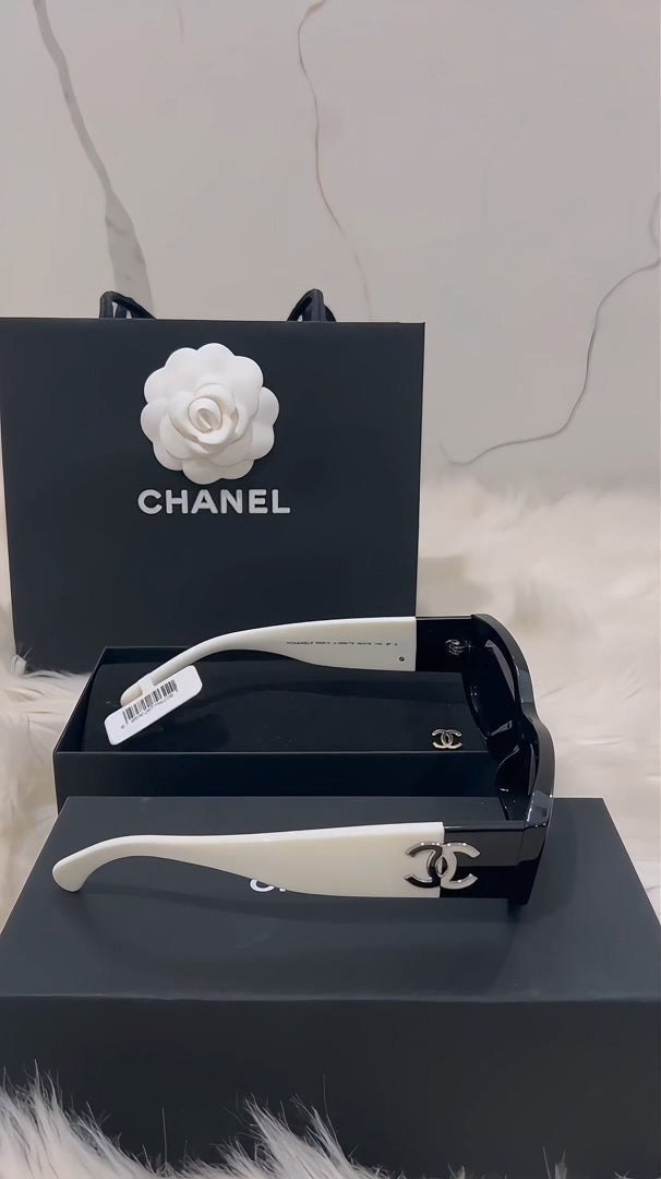 CC rechthoekige zonnebril van acetaat