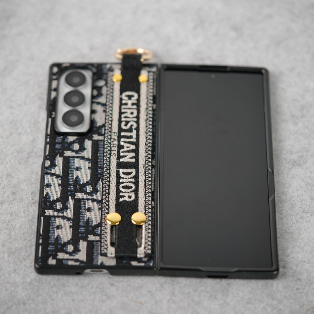 Luxury Brand C Dior Belt Embroidery Case For Samsung Z Fold