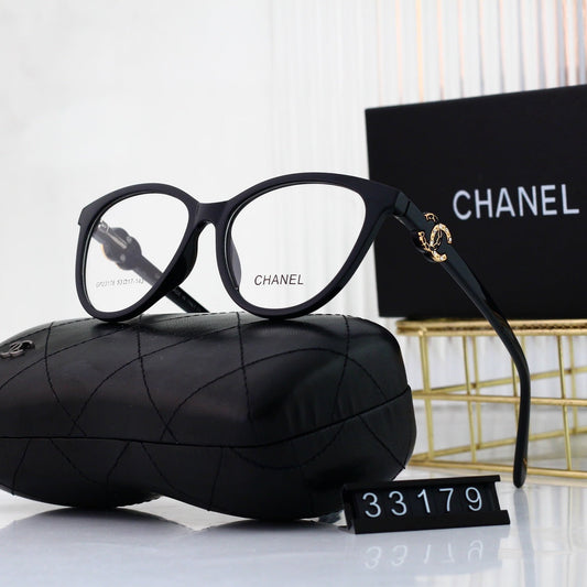 Cat-Eye Bril met diamanten metalen logo