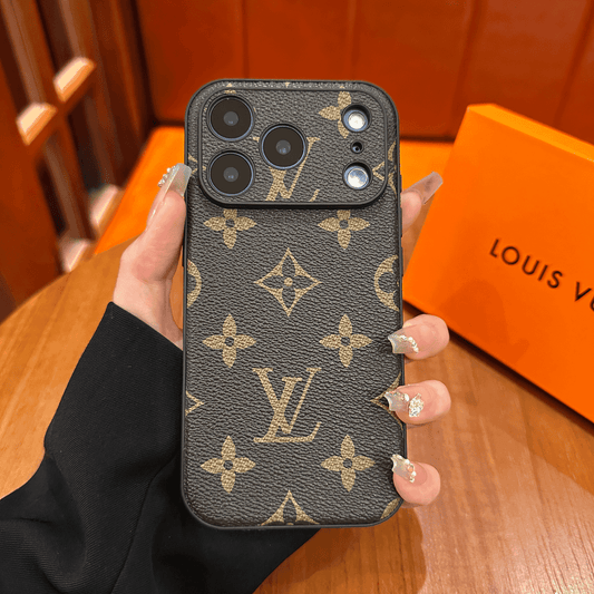 Premium Patterned Leather Protective Case for iPhone – Slide Camera Cover Design