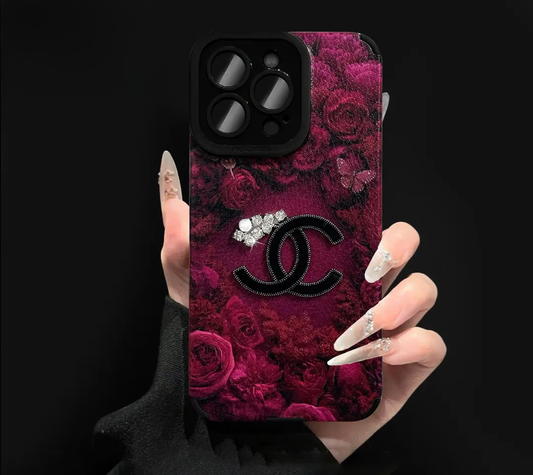 Funda de lujo Velvet Rose para iPhone: protección de lente completa