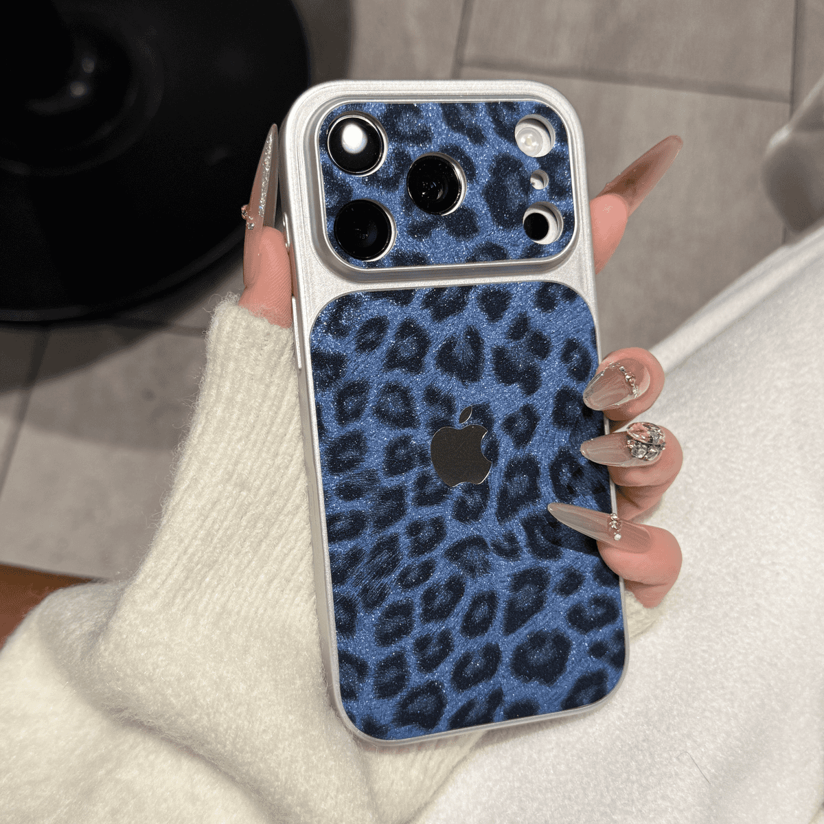 Leopard Print Glitter pouzdro na telefon — Jiskřivá ochrana s elegantním designem