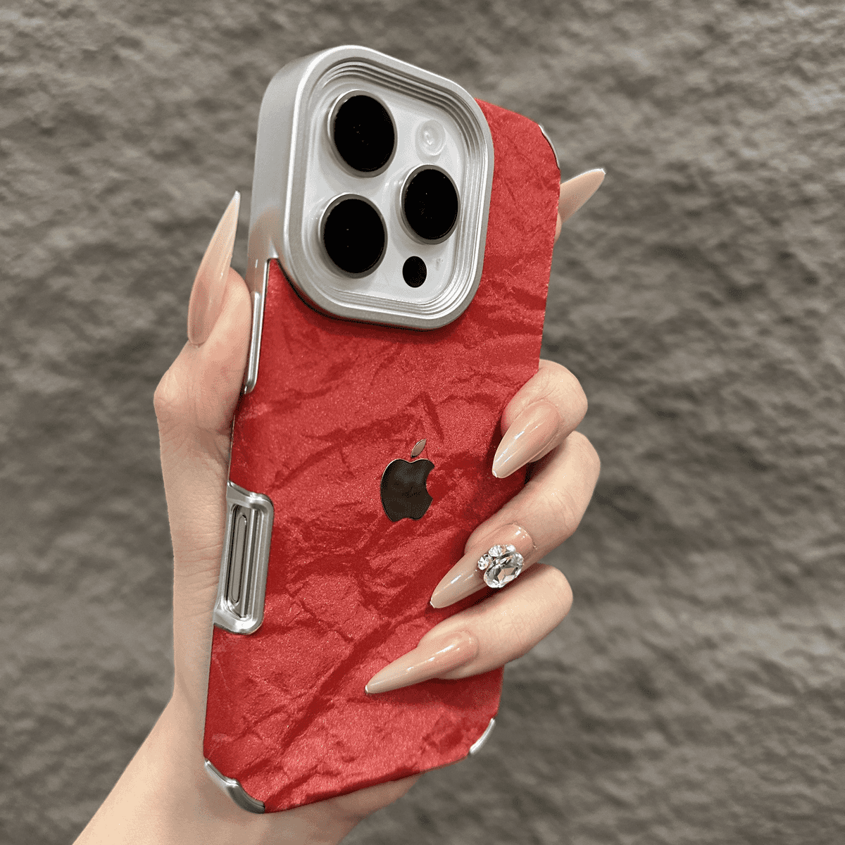 Cás iPhone Uigeacht Sneachta veilbhit le Fráma leictreaphlátáilte