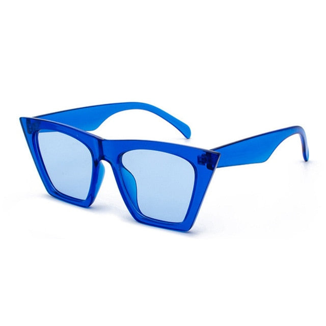 nuovi occhiali da sole di marca Occhiali quadrati Occhi di gatto personalizzati Occhiali da sole colorati tendenza occhiali da sole versatili tenda uv400