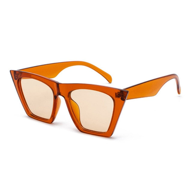 nuovi occhiali da sole di marca Occhiali quadrati Occhi di gatto personalizzati Occhiali da sole colorati tendenza occhiali da sole versatili tenda uv400