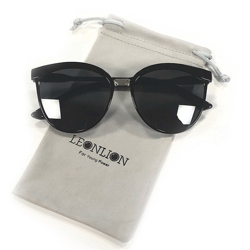 LeonLion Godis Varumärke Designer Cat Eye Solglasögon Dam Lyxiga Plast Solglasögon Klassiska Retro Utomhus Oculos De Sol Gafas